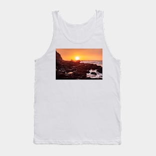 Orange Sunset and Tide Pools Tank Top